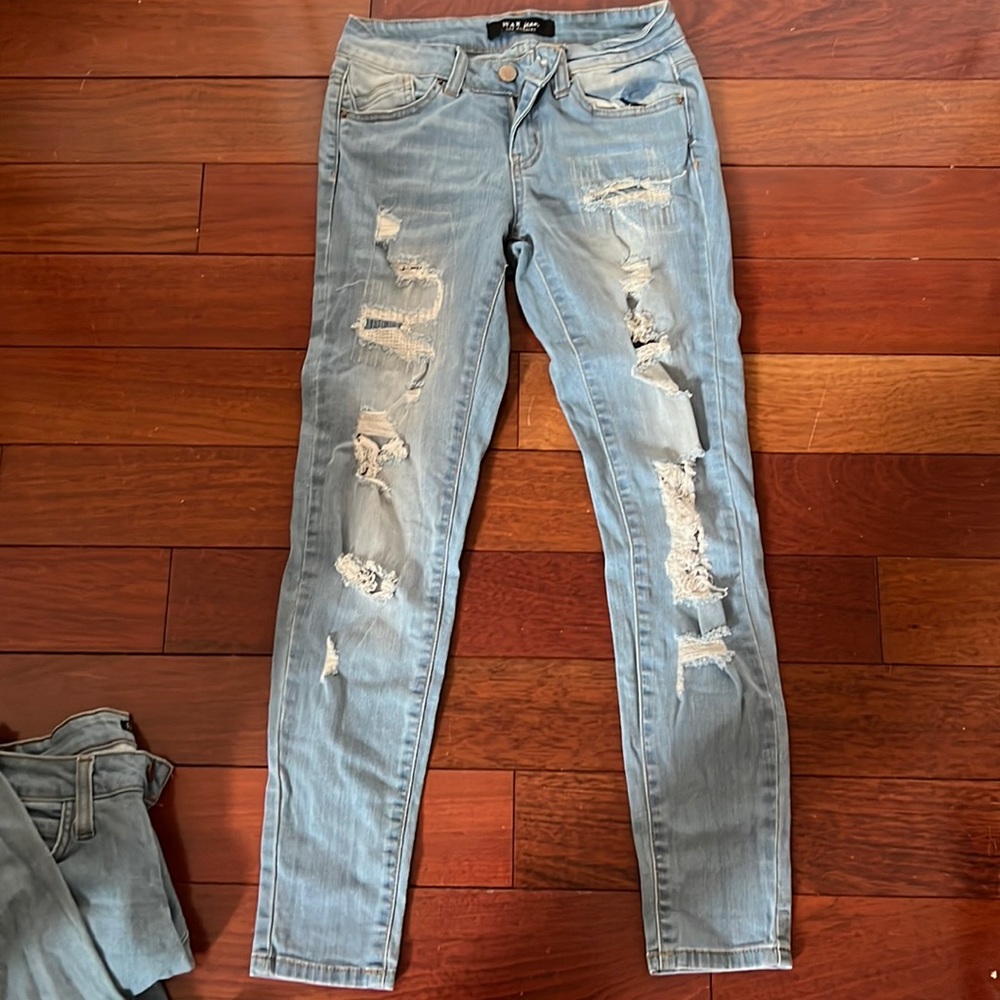 Medium Wash Distressed Jeans
